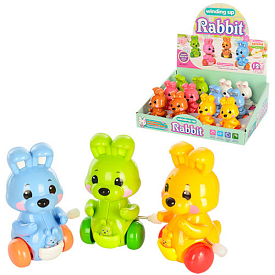 Заводна іграшка 6627 зайчик, їздить, рухає головою, лапками, 12 шт. (6 кольорів) в диспл., 27,5-21-9 - 1 - smarttoys.com.ua