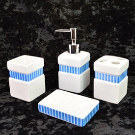 Набір для ванної "Lines" 4пр/наб 22*19*6.7см WW00766 - 1 - smarttoys.com.ua