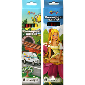 Олівці кольорові, 6 кольорів, "НеЗнайка" - 1 - smarttoys.com.ua