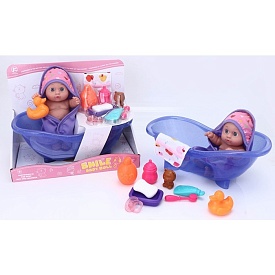 Пупс 56019-6 19см, ванна 32см, качка, ведмедик, аксесуари, кор., 32-24,5-17см - 1 - smarttoys.com.ua