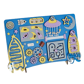Бізіборд  "Космос" синій 60х40 см - 1 - smarttoys.com.ua