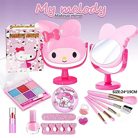 Набір косметики L 5295 M (72/2) настільне  дзеркало, набір для манікюру, пензлики, лак, прикраси, глітер для повік та аплікатор, в коробці - 1 - smarttoys.com.ua