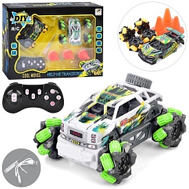 Машина QF529DIY радіокер.,2.4G,акум.,колеса-ролики,змінний корпус, 4х4, USB,2 кольори,кор.,36-27-7,5 - 1 - smarttoys.com.ua