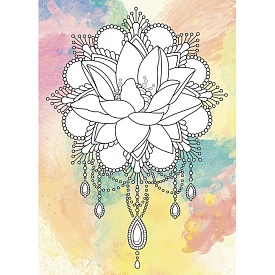 Набір для розпису на полотні. Дзен малювання. Лілія (палітра авантюрин) 18*25 - 1 - smarttoys.com.ua