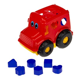 Сортер- автобус "Бусик" №1 (автобус з вкладишами), сітка п / м - 2 - smarttoys.com.ua
