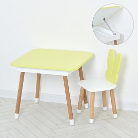 Столик 05-025Y-BOX зі стільчиком, ящик, жовто-білий - 1 - smarttoys.com.ua