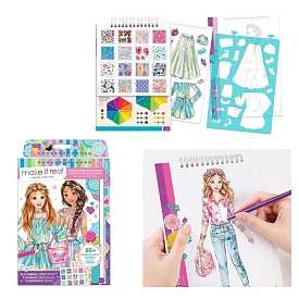 Make it Real: Блокнот з трафаретами для створення модних коллекцій: «Квіткова фантазія» - 1 - smarttoys.com.ua