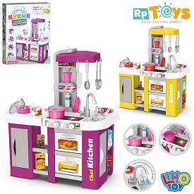 Кухня 922-47-47A 61-33-в72,5см,плита,звук,світло,духовка,мийка-ллється вода,32пр.,2кольори, бат.кор. - 1 - smarttoys.com.ua