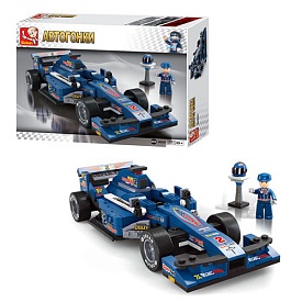 Конструктор SLUBAN M38-B0353 "Автоперегони": машинка, фігурки 2 шт., 287 дет. - 1 - smarttoys.com.ua