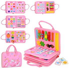 Гра LB-6 навачальна, бізікнига,28-22-6см,сумка(принт єдиноріг)8стор,шнур.год.заст.тв.алф(англ)у пак. - 1 - smarttoys.com.ua