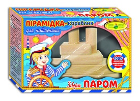 Пірамідка-кораблик "Паром", дерево - 1 - smarttoys.com.ua