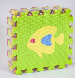 Килимок-пазл EVA С 36602 Рибки (24) масажний, 9 ел. в упаковці, 30х30см - 1 - smarttoys.com.ua