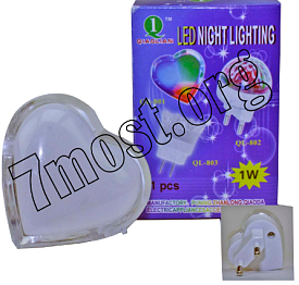 Нічник №801 пл. серця різниці. діам. 5см без увімк. у короб. (144)  - 1 - smarttoys.com.ua