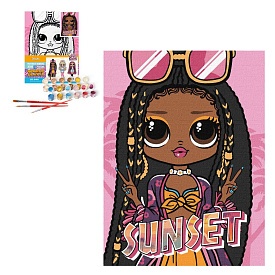 Набір для розпису по номерах для дітей "L.O.L. Surprise! O.M.G. Sunset" 30х40см - 1 - smarttoys.com.ua