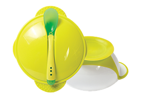 А 50 Тарілка на присосці з кришкою та ложкою т/м "Lindo" серії "Premium" А 50 - 2 - smarttoys.com.ua