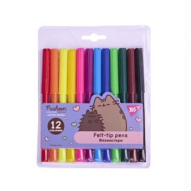 Фломастери Yes 12 кольорів "Pusheen" - 1 - smarttoys.com.ua