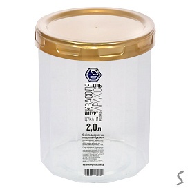 Контейнер харчовий з різьбленням 2.0л d14*16.5см NP-98g - 1 - smarttoys.com.ua