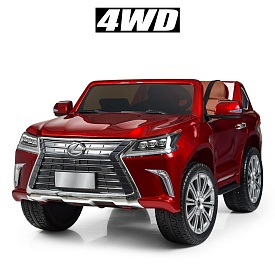 Машина M 3906 (MP4) EBLRS-3 радіокер., 2,4G, 4*35W, 1*12V14AH PRO, EVA, USB, SD, MP4, шкіра,червоний - 1 - smarttoys.com.ua