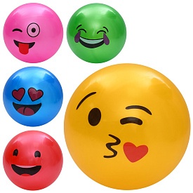 М'яч дитячий MS 4847 9 дюймів, смайл, 57-60г, 4 види/мікс кольорів - 1 - smarttoys.com.ua