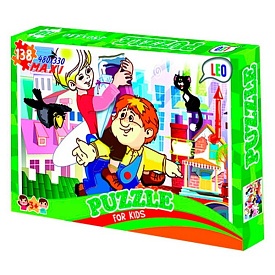 Пазли 22310, 138 ел.  Лео, "Малюк та карлсон"  в кор-ці 32-22-4 см - 1 - smarttoys.com.ua