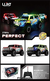 Джип UJ99-Y243 радіокер.27MHz, небит.корпус, гум.колеса, 2 кольори, світло,бат.,кор.,23,5-12,5-13см. - 1 - smarttoys.com.ua