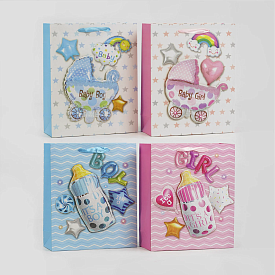 Пакет подарунковий C 59822 (480) "Baby Shower", 4 види, СЕРЕДНІЙ - 1 - smarttoys.com.ua