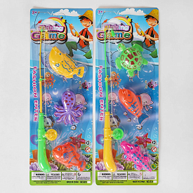 Риболовля 831 A (312/2) 2 види, вудка, 3 рибки, на листі - 1 - smarttoys.com.ua