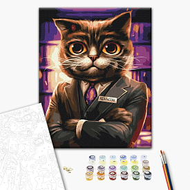 Картина за номерами: Котик адвокат ©Маріанна Пащук 40х50 - 1 - smarttoys.com.ua