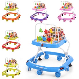 Ходунки M 0541C дуга з підвісками, колеса 8 шт., 2 стопори, 6 кольорів, муз., світло, бат., кор. - 1 - smarttoys.com.ua