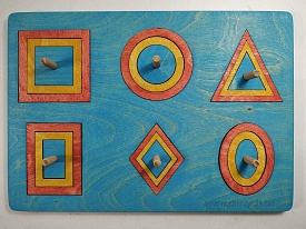 Іграшка Монтессорі Планшет дерев'яний "Геометрія" - 1 - smarttoys.com.ua