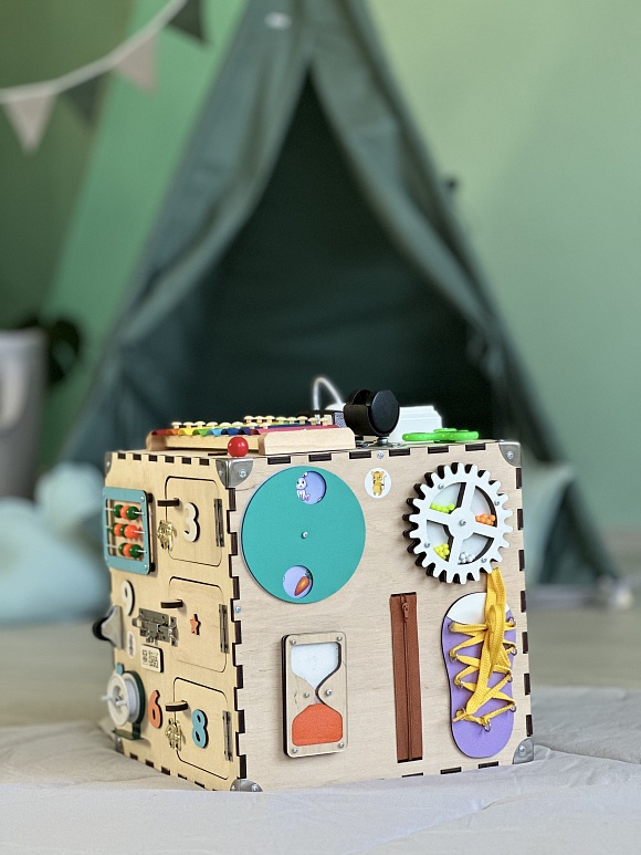 Бізікуб  30х30х30 см не фарбований - 2 - smarttoys.com.ua