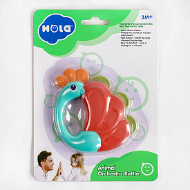 Брязкальце E 318 B-1 (72/2) "Hola”, "Павич", на листі - 1 - smarttoys.com.ua