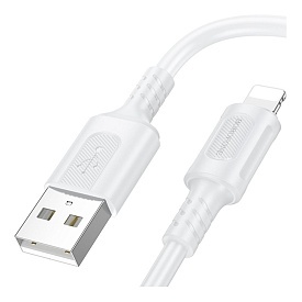 Кабель USB Borofone BX111 Lightning 2.4A (Білий) - 1 - smarttoys.com.ua