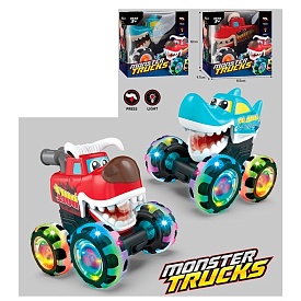 Машина 17801 13см, заводна/на запуску, корпус-мостр, світло, 2 види, на бат-ці(табл), в кор. - 1 - smarttoys.com.ua