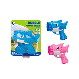 Мильні бульбашки P81778A пістолет-акула, запаска, 2 кольори, бат., лист, 21,5-25,5-8,5 см. - 1 - smarttoys.com.ua