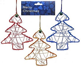 Підвіска 90782-PN "Ялинка" 10см,3шт.(480) (ПІОНЕR)																			 - 1 - smarttoys.com.ua