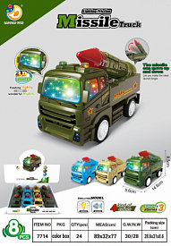 Іграшка №7714 "Ракетна вантажівка" музична світиться (5.6 * 14,6 * 8.5) см уп. 8 шт 4 кол - 1 - smarttoys.com.ua