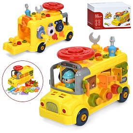 Конструктор YL517 на шурупах, автобус, кермо-пискавка,відчин.вікна,рух.дет.,інструм.,кор.,26-17-15см - 1 - smarttoys.com.ua