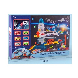 Гараж XZ-1067 2 поверхи, космос, машинки 6 шт., муз., бат., кор., 54-37-11 см. - 1 - smarttoys.com.ua
