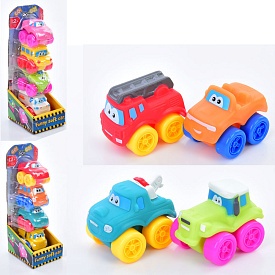 Набiр машинок PL2812-OTB 4 шт., м'які, 3 види, кор., 7,5-22-9 см. - 1 - smarttoys.com.ua