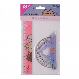Набір лінійок Yes (3 предмети) "Pusheen", лінійка 15 см - 1 - smarttoys.com.ua