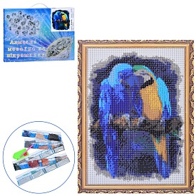 Набір для творчості MK 5375 алмазна мозаїка/вишивка, Папуги, кор., 41-31-2,5 см. - 1 - smarttoys.com.ua
