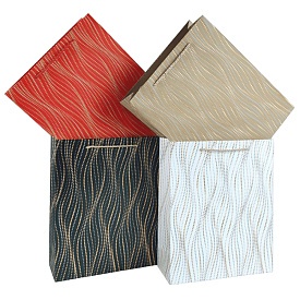 Пакет 26*32*10см паперовий Блискучі хвилі, 12 шт в пак. - 1 - smarttoys.com.ua