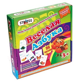Пазлы 518 (рус.) Стратег,  "Веселая азбука", в кор-ке 25-25-5см - 1 - smarttoys.com.ua