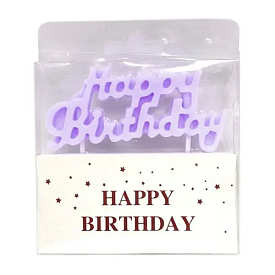 Набір свічок для торту напис "Happy Birthday Макарун Лаванда" - 1 - smarttoys.com.ua