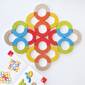 Дерев'яна мозаїка "Веселкові дуги" 24 ел. - 2 - smarttoys.com.ua