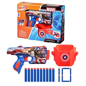 NERF Набір з бластером іграшковим "Капітан Америка" - 1 - smarttoys.com.ua