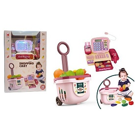 Магазин 9955 каса,калькулятор,сканер,возик,продукти,гроші,22предм.,муз.,світло,бат.,кор.,30-43-22,5с - 1 - smarttoys.com.ua