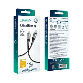 Кабель USB Ridea RC-US42 UltraStrong Type-C to Lightning 30W 1.2m (Чорний) - 1 - smarttoys.com.ua