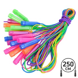 Скакалка MS 3293 250см (мотузка 230см, 2 ручки 20см)., мотузка-гума, ручка-пластик, 5 кольорів - 1 - smarttoys.com.ua